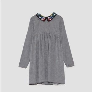 Zara Dress with Embroidered Collar